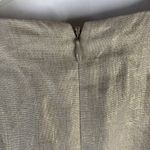 J Crew Sz 2 Dress Beige Gold Metallic Linen Shift Grommet V Photo 6