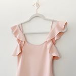 LPA / Revolve Cold Shoulder Ruffle Bodysuit 182 in Peony Photo 15