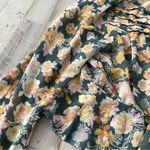 Free People  Tie Ruffle Crop Top Blouse Floral Small Photo 1