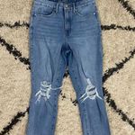 Good American Distressed Straight Leg Jeans Photo 9