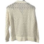 Reiss ‎ Open Knit Cardigan Women's XS Cream Linen Cotton Blend Button Front Chic Photo 11