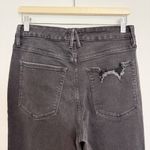 Good American Denim 32 Straight Leg Ripped Fray Hem Crop Jeans Faded Black 14 Photo 8