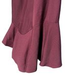 Asymmetrical Dusty Rose/Mauve Retro Look Ruffle Ribbed Skirt Small Red Photo 5
