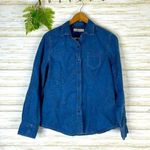 Natural Reflections  Blue Mineral Wash Paisley Embroidery Snap Button Shirt Photo 0