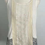 BKE  boutique lace and sheer embellishments tank top.  Size Small. Photo 0