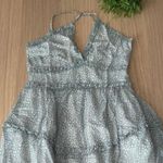 🆕 Sage Animal Print Mini dress with crossed straps L🆕 Green Size L Photo 6