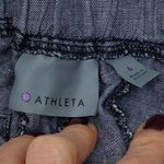 Athleta  Womens Linen Drawstring Waist Casual Wide Leg Pants Women Size 6 Gray Photo 8