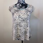 Daytrip Lace T Shirt Slit Back Ribbon Bow Lace Up Casual Fall Spring Buckle Photo 0