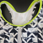 Gossip  Black Print Sports Bra with Green Trim NWT Size Medium Racerback Bra Photo 1