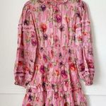Love Shack Fancy NWT Clarkie Floral Mini Dress in Wild Pink Rose sz P fits XS Photo 7