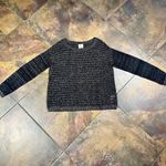 Mac + Jac Striped Metallic Sweater XL Black Photo 3
