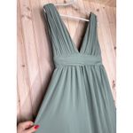 Lulus NWT  Heavenly Hues Sage Brush Maxi Dress Wedding Bridesmaid Gala Size M Photo 3