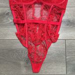 Victoria's Secret Victoria’s Secret Bombshell Red Lace Teddy Bodysuit (Flaw) Size Large Photo 5