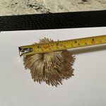 Monet Large Signed  Gold Tone Brooch Pin Fringed Style Photo 2