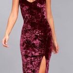 Lulus Crushed Velvet Slit Dress Photo 0