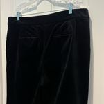 Talbots  Velveteen Wide Leg Pants Black Size 16W Christmas Holiday Dressy Velvet Photo 5
