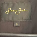 Sean John  Black Puffer Down Feather Jacket Gold Accents Sz S no hood Photo 9