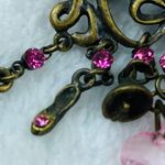 Mother Brass Bronze Color Pin Brooch Dangles Boy Girl Shoes Heart Charm Photo 3