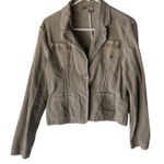 Unionbay Y2k Jacket Medium Tan Corduroy Frayed Edge Stretch Casual Academia Photo 0