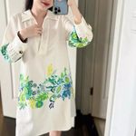 ZARA  Jual Flower Print Collar Dress, Size XL New w/Tag Photo 11