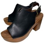 White Mountain  Footbeds Women’s Size 9.5 Black Brown Alfie Platform Sandals Photo 0