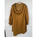 ZARA  Cotton Oversized Drawstring Trench Coat‎ Women XS Camel Brown Granolagirl Photo 2
