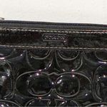 Coach Signature Stitch Black Patent Leather Wristlet Wallet Clutch Photo 1
