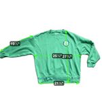 Aerie Ski Resort Oversized Graphic Crewneck Sweatshirt Green White Small Lounge Photo 6