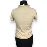 J.Crew Cashmere Blend Ruffle Trim Short Sleeve Cardigan Sweater Womens XS Cream Photo 2