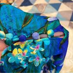 Vintage Mainstream Floral One Piece Swimsuit Size 8 Made in USA Blues Greens Blue Photo 13