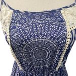 Japna Japan Blue Mandala Sleeveless Maxi Dress M Hand Made India Photo 3