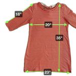 T by Talbots French Terry Long Sleeved Dress Orange White Stripes Size L Size L Photo 4