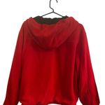 vintage 90s reversible black and white red fleece and silk hooded zip up jacket Size XL Photo 2