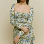 Reformation  Sigmund Dress In Hillside Long Sleeve Midi 0 Photo 3