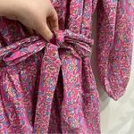 J.Crew Nicola Embroidered Pink Long Sleeve Cotton Tassel Romper AP193 Size 4 Photo 5