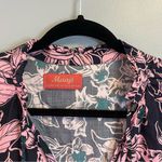 Maaji Rose Joy Swim Cover Up Dress Caftan in Pink & Black Floral Print Sz M EUC Photo 4