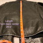 Skies Are Blue  Vegan Leather Moto‎ Biker Jacket Sz M Black Asymmetrical Zipper Photo 12