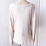 Naïf  Oatmeal Twisted Front Long Sleeve Knit Top Photo 4