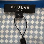 Beulah Women’s Geometric Print Tie-Neck Blouse Size L (Runs M) Work Top Photo 4