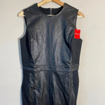 Spanx NWT  Leather-Like Combo Fitted Sheath Dress Womens Medium Luxe Black 20393R Photo 7