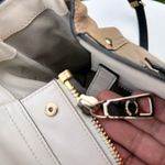 Coach Swagger Carryall Pebble Leather Satchel Tan/Nude Colorblock Photo 10