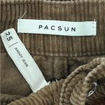 PacSun Baggy Jean Womens 25 Corduroy High Waisted Boho Indie Patchwork Brown Photo 7