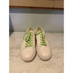Kurt Geiger Shoes Womens Size 9.5 White Green Lace Up Low Top Casual Sneakers Photo 1