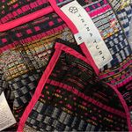 Trina Turk Red Multi Baja Tweed Printed layke Jacquard Zip Blazer size 0 Photo 3