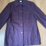 Harvé Benard Collection harvè benard wool blend coat dark blue elbow patches Women’s size 4 Photo 8