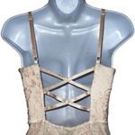 Bebe  Sexy Little Pink Lace Cut Out Mini Dress With Shorts Underneath EUC Size 2 Photo 7