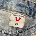 True Religion  Vintage Butterfly Embroidered Beaded Low Rise Cutoff Jeans Size 27 Photo 12