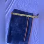 VKK dark blue black leather pouch/wristlet zipper Genuine Leather lightweight Photo 4
