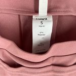 Halara Pink Waffle Knit Pleated Square Neck Adjustable Straps Wide Leg Jumpsuit Photo 7