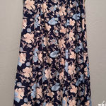 Vintage Segue Boho Prairie Floral Midi Skirt Button Front Made in USA Sz Small Photo 0